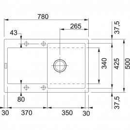 Franke Maris MRG 611-78, 780x500 mm, zlewozmywak cappuccino 114.0330.918